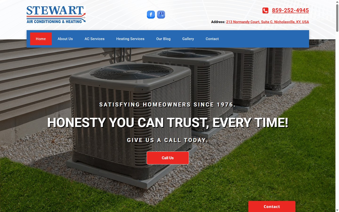 Stewart Air Conditioning & Heating Website